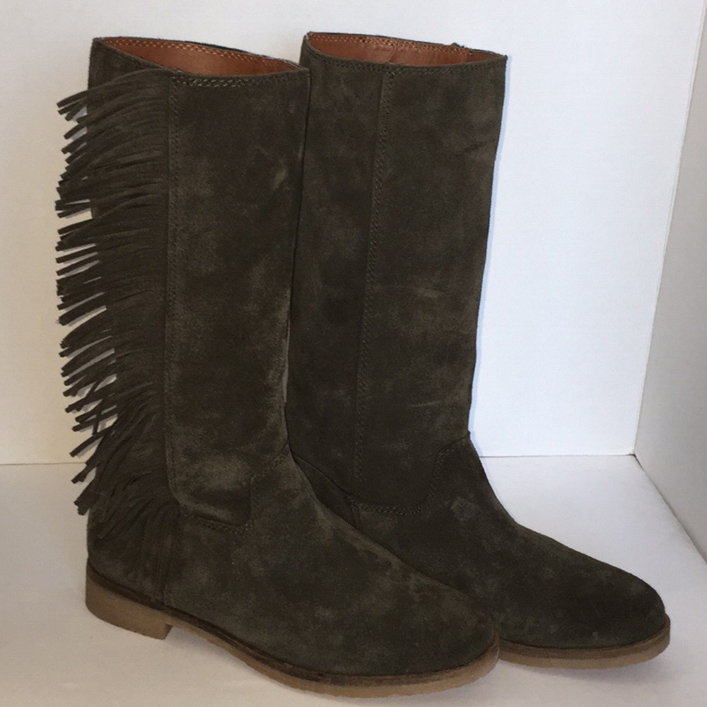 Lucky Brand Grayer Fringed Suede Boots - Picture 2 of 4